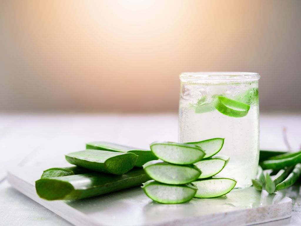 Drinking aloe vera juice in the morning