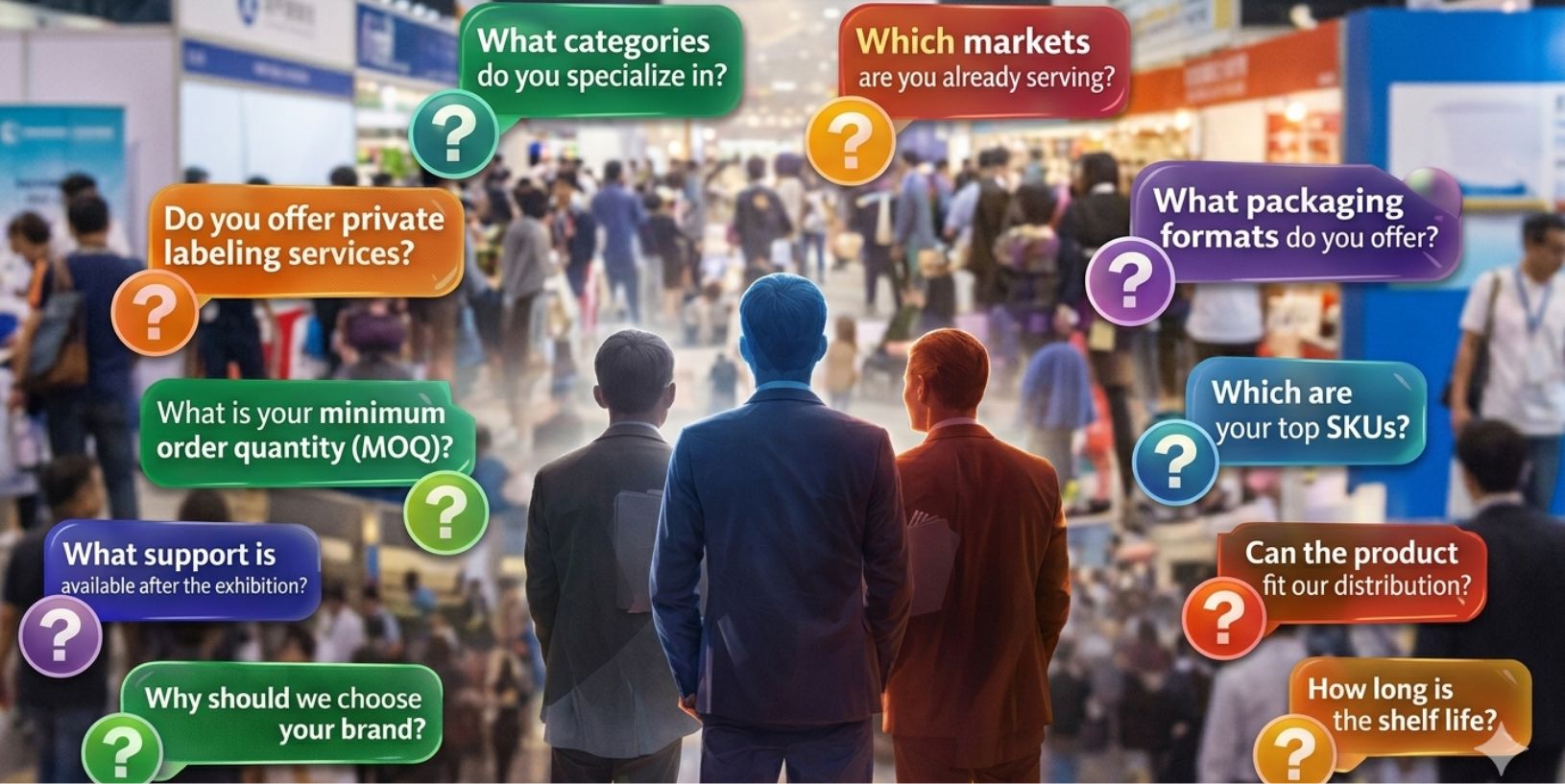 beverage exhibition buyer questions