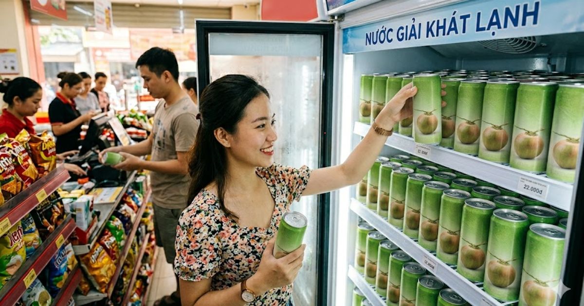 Cans are strong for refreshment-led coconut beverage positioning