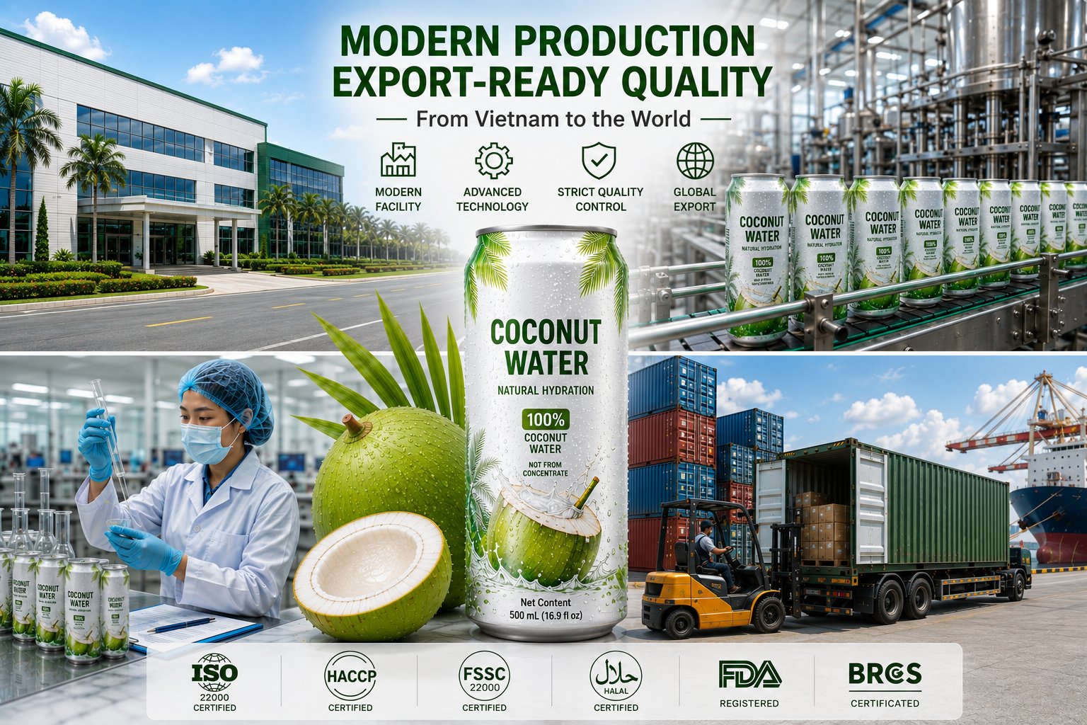 Quality of coconut water exports from Vietnam