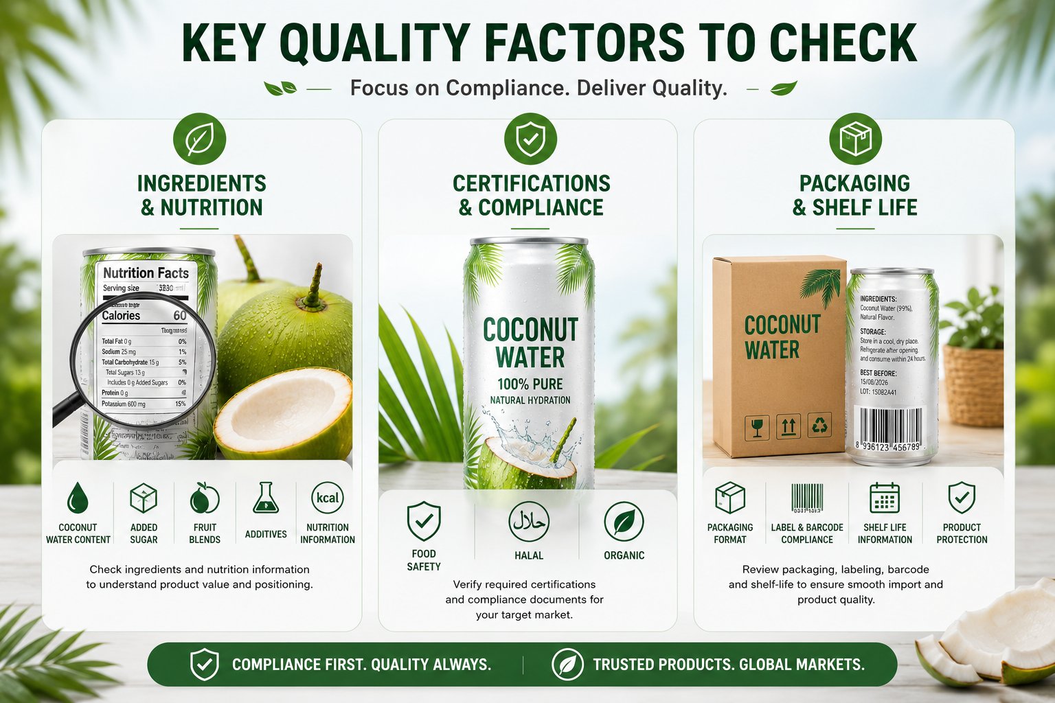 Factors affecting the quality of coconut water