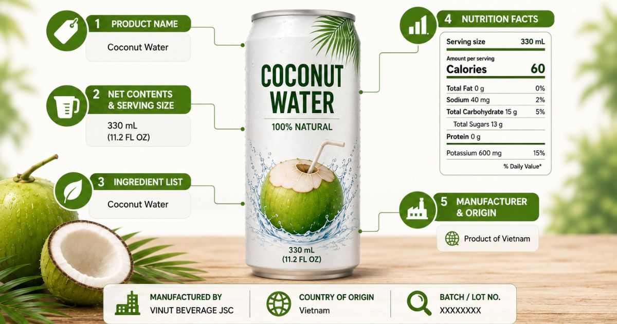 What Basic Information Should a Coconut Water Label Show?